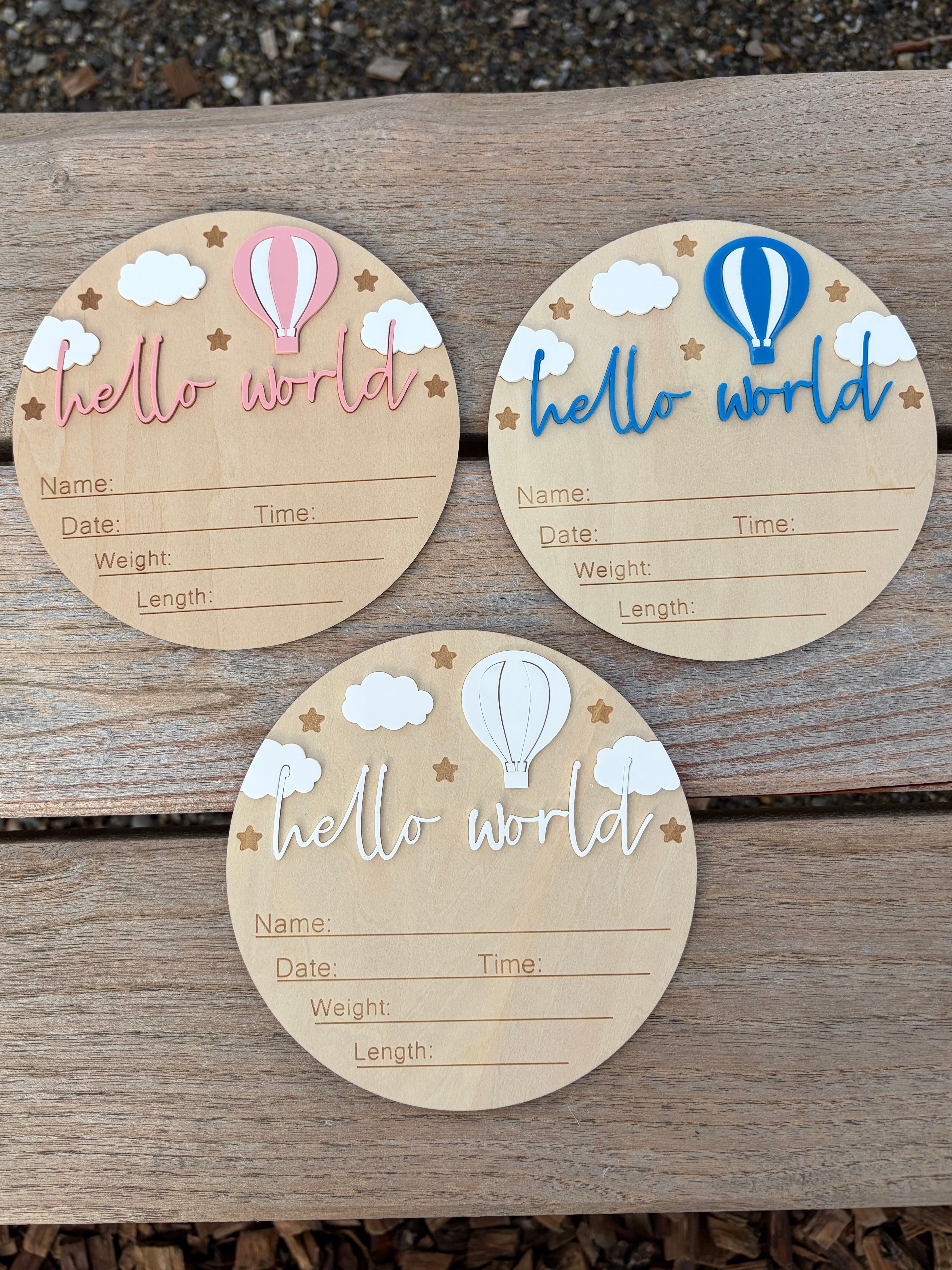 Hello world Schild