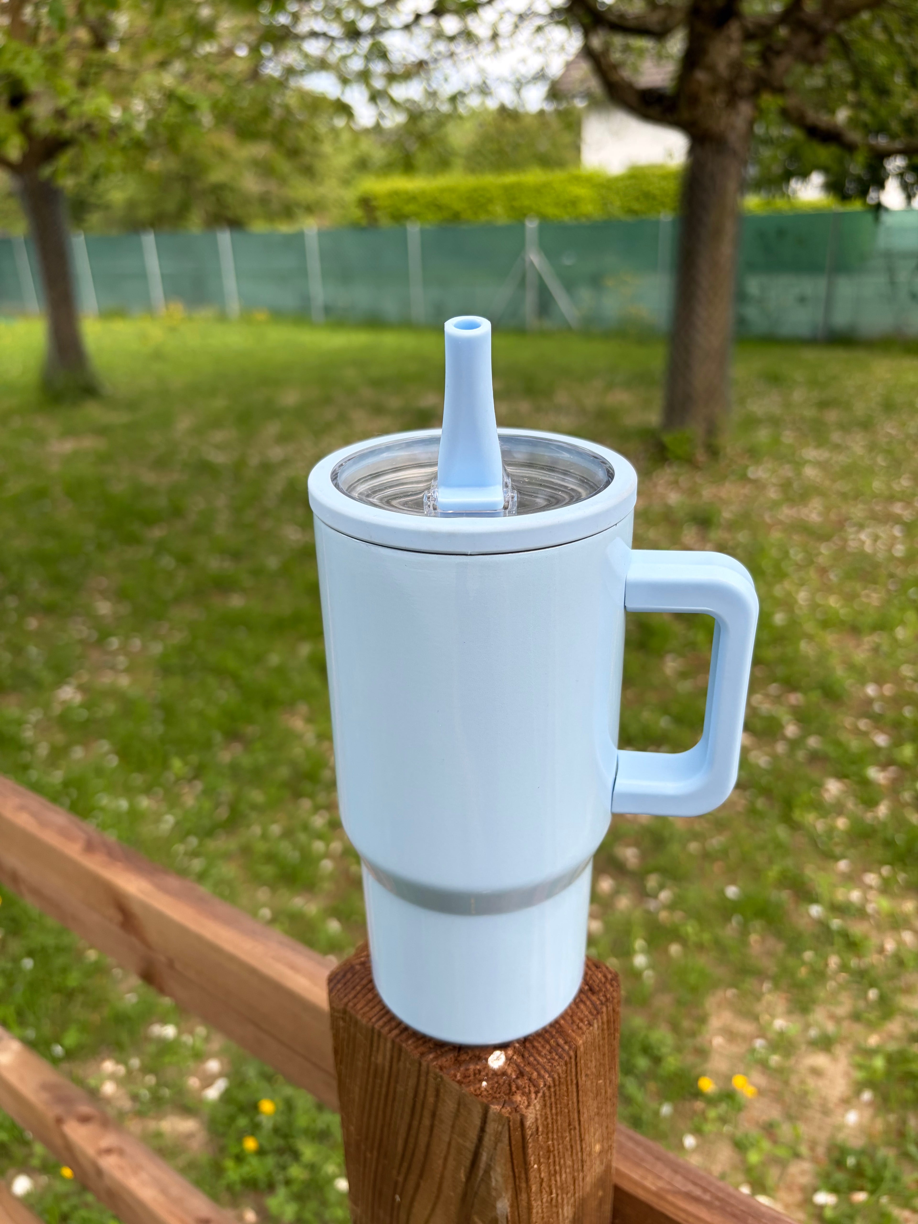 Edelstahl Mug blau