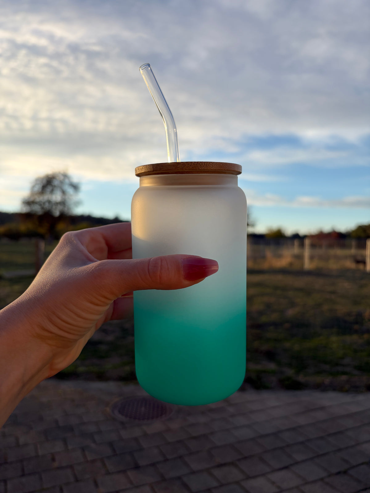 Zweifarbiges Glas Grün