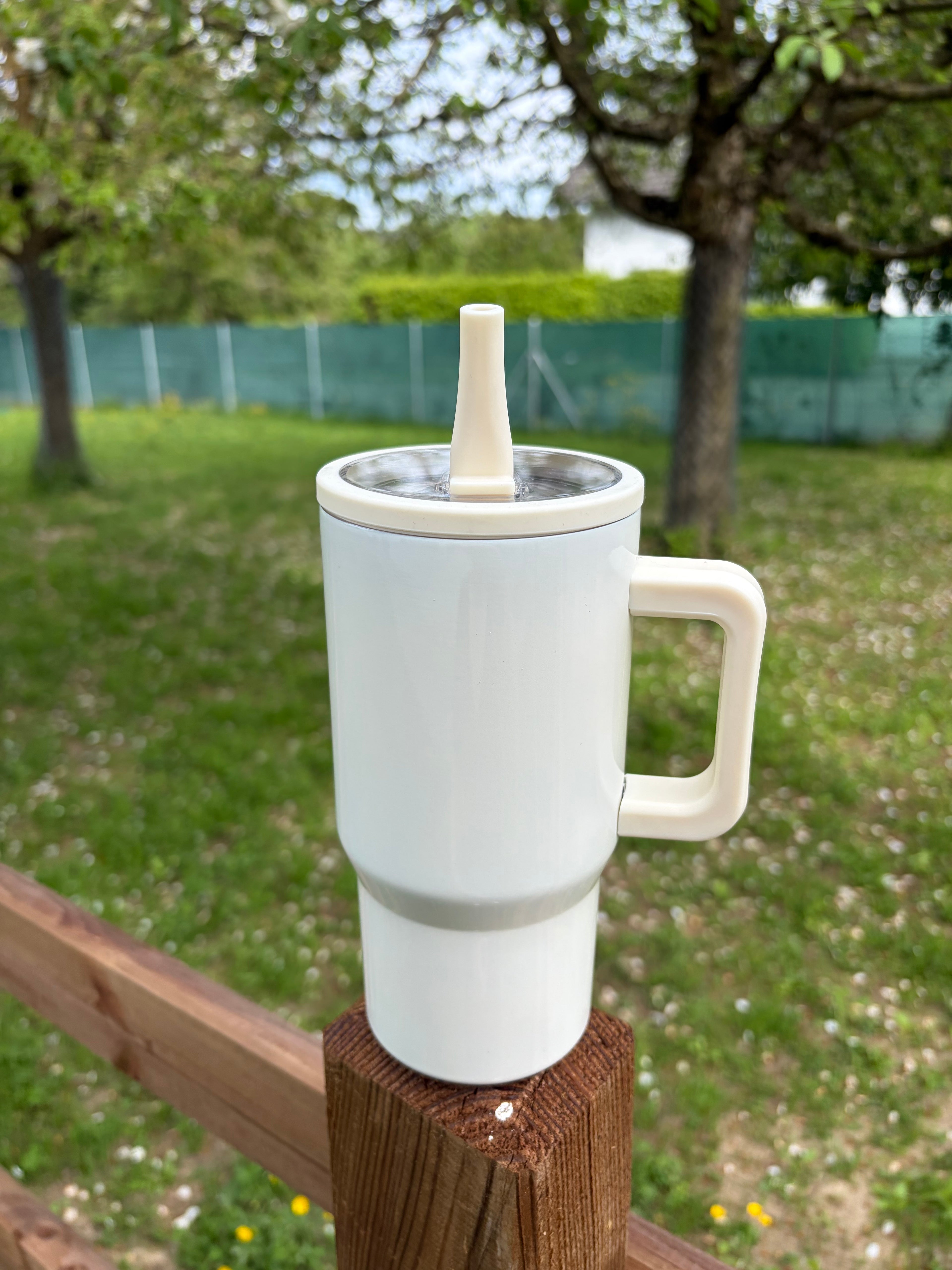 Edelstahl Mug Beige